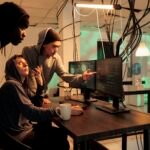 internet technology security specialists team fixing computer system cyberattack